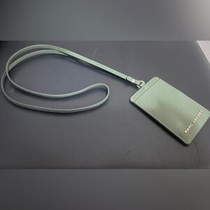 Marc Jacobs Green Leather Lanyard ID Holder – Green